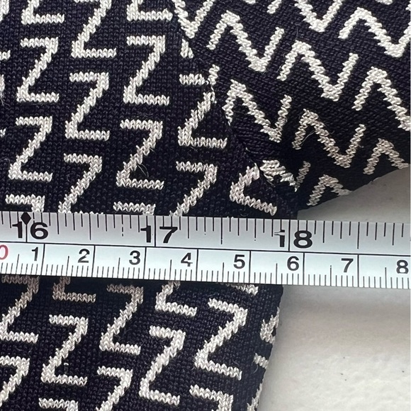 ZARA Knit Shirt Dress Collared Long Sleeves Mini Dress All Over Z Print Sz M - Picture 9 of 10